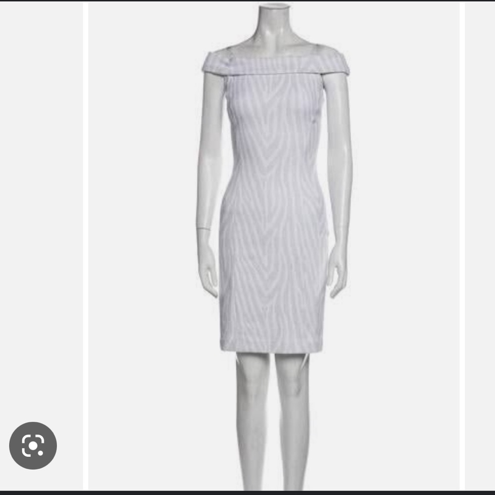 NWT Alberto Makali Off shoulder white mini dress